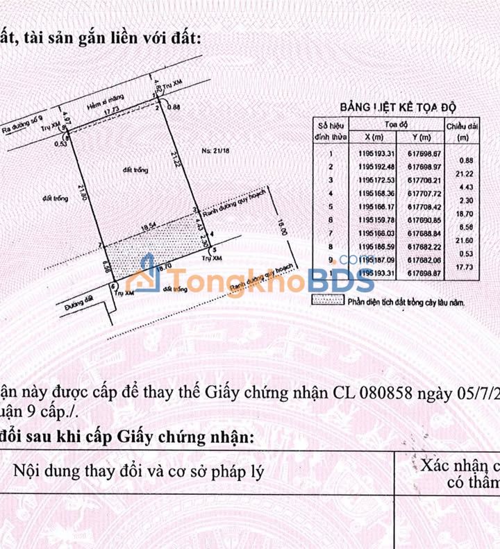 Đất nền Đông Tăng Long Quận 7 - 525m² Sổ hồng - Đầu tư sinh lời