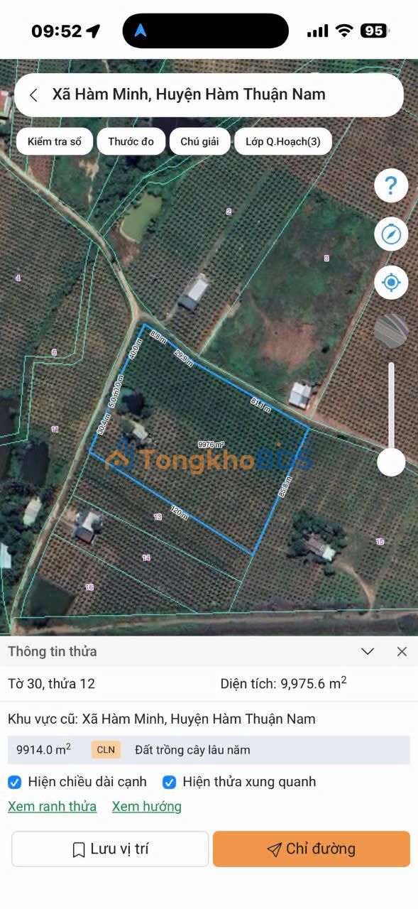 Bán gấp vườn thanh long 1ha - Sổ hồng vuông vức - Hàm Thuận Nam