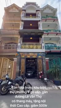 Bán Nhà Biệt Thự 72m² Lê Văn Thọ, Gò Vấp - Thang Máy, 4PN, Full Nội Thất