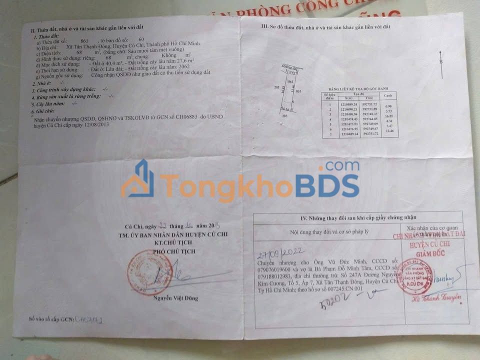 Nhà Sổ Hồng Củ Chi 68m² Giá 1.7 Tỷ - Sẵn Sàng Vào Ở Ngay