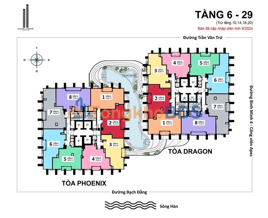 Chung cư Landmark Đà Nẵng: Căn hộ 56m² view sông - Sẵn sàng đón chủ mới