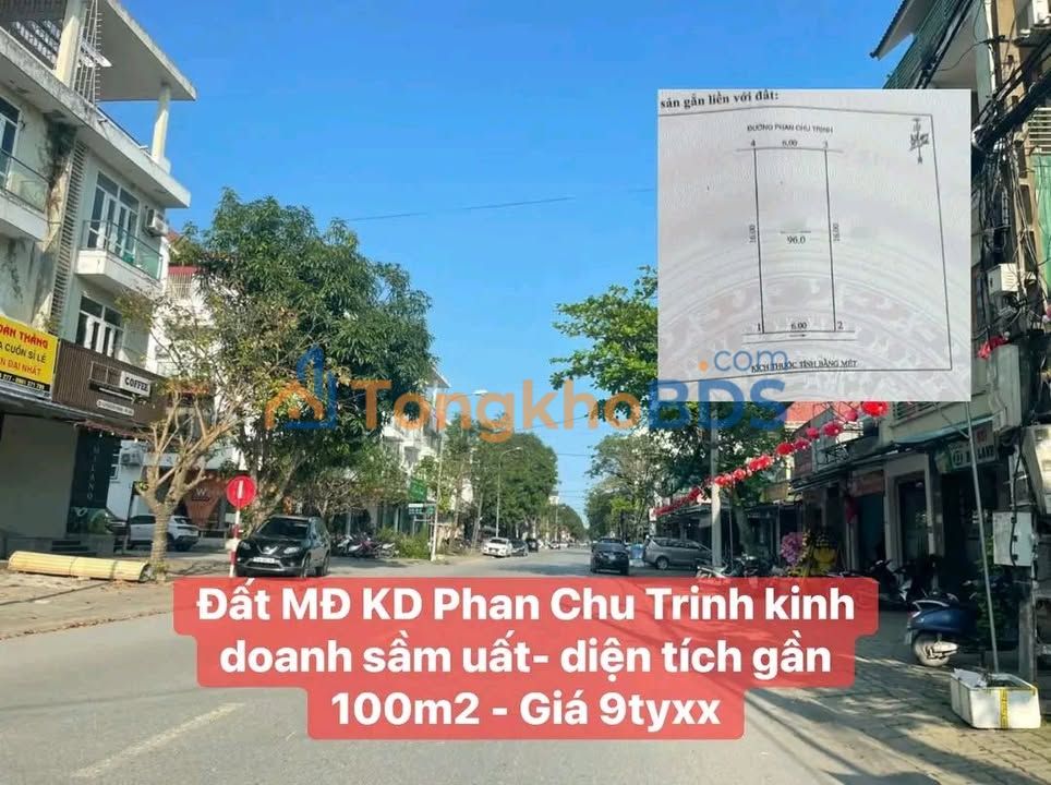 Đất Mặt Tiền Phan Chu Trinh, TP Vinh 96m² - Sẵn Sàng Kinh Doanh