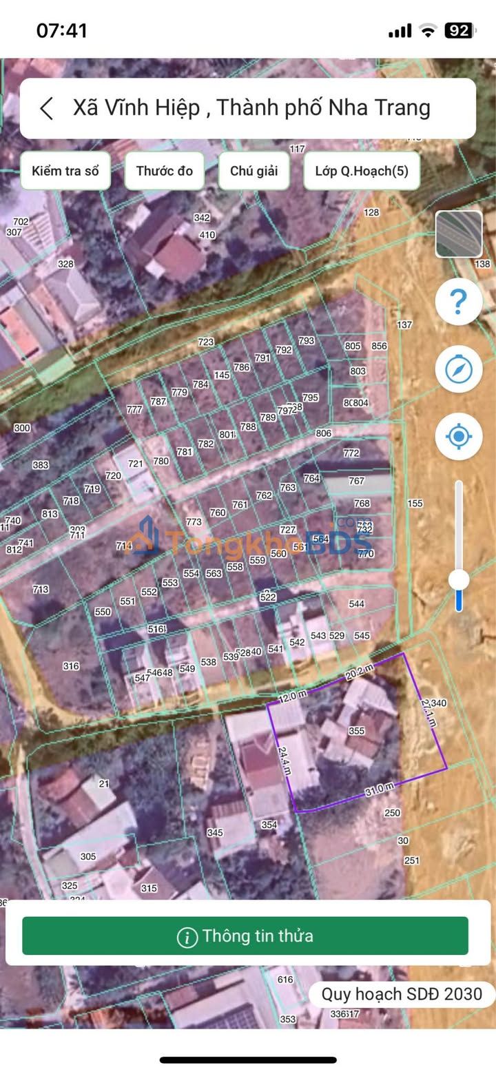 Đất Nền KDC Lộc Phát, Nha Trang - 66.8m² Hướng Đông Nam - 2.78 Tỷ