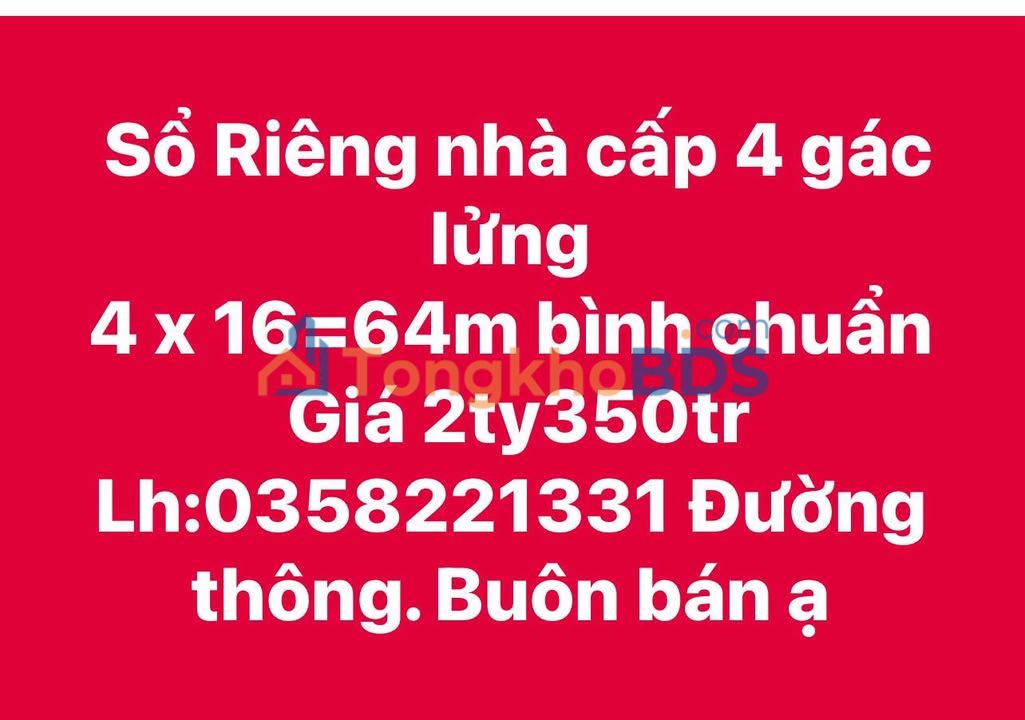 Nhà Cấp 4 Gác Lửng 64m² Sổ Riêng - Kinh Doanh Tốt Tại Bình Chuẩn, Thuận An