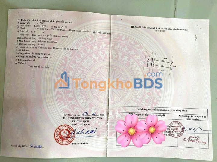 Bán Đất Góc Trung Tâm Thủy Nguyên 55.5m² - Sổ Đỏ Chính Chủ, Tiềm Năng Tăng Giá Cao