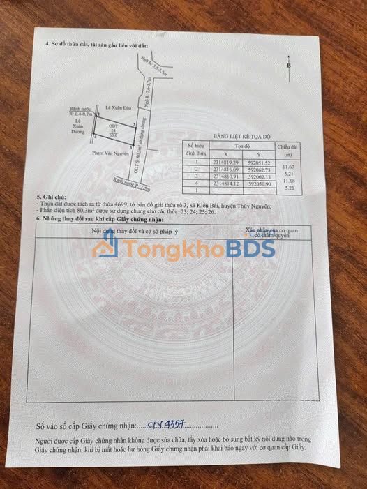 Bán đất Thiên Hương, Thủy Nguyên 60m² - Sổ hồng chính chủ