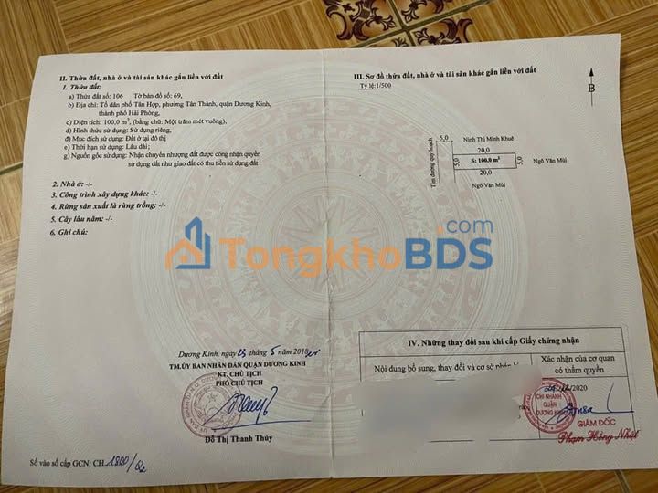 Bán Đất Vàng Ngõ 81 Thành Đức, Hải Phòng - 100m² - 2.8 Tỷ