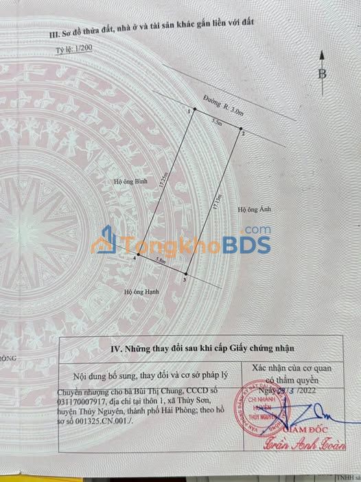 Đất nền Thủy Nguyên 97m² - Lô góc thông thoáng, gần KCN Aura, giá 1.9 tỷ