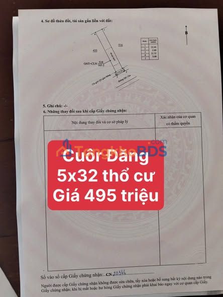 Đất nền Hòa Thuận Buôn Ma Thuột 160m² 495tr - Sổ đỏ