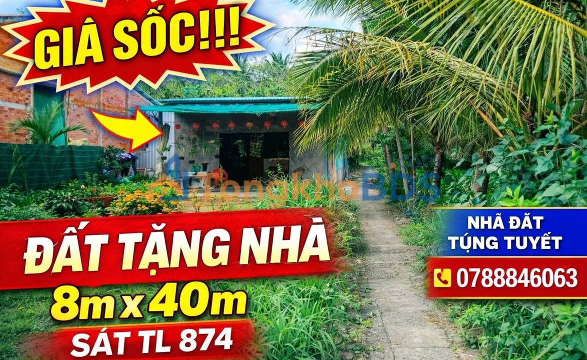 Đất Tặng Nhà Cấp 4 Điềm Hy, Châu Thành - 8m Mặt Tiền, Giá 8 Tỷ