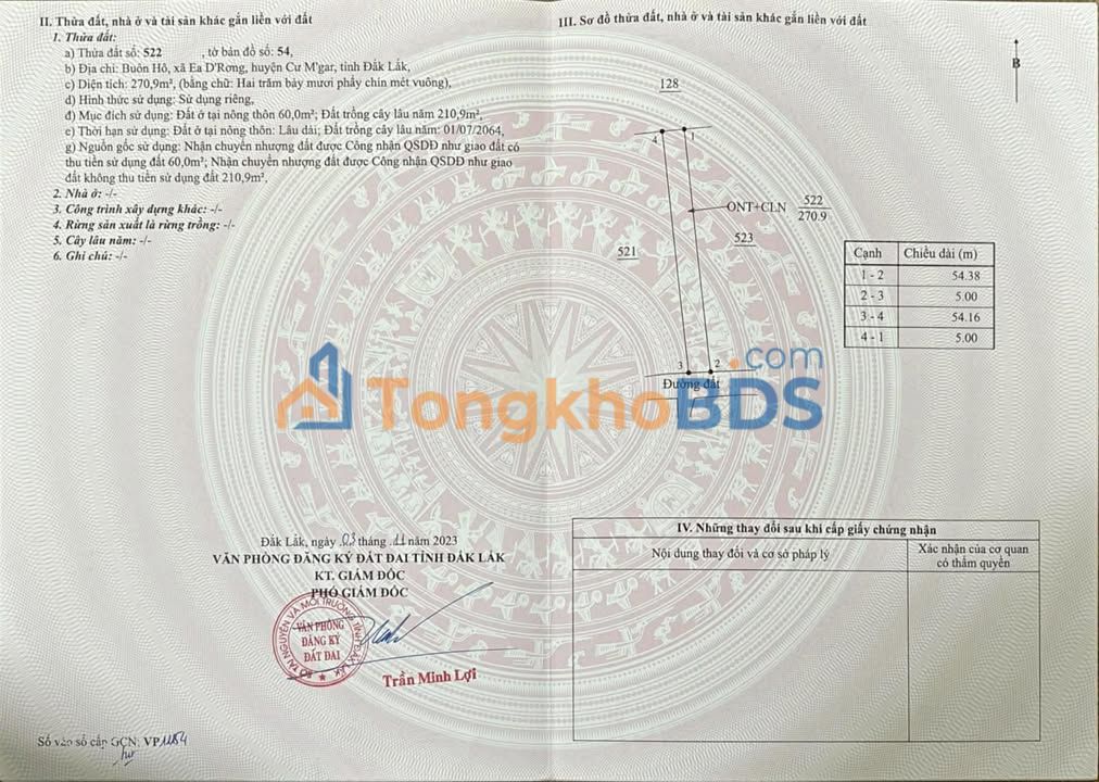 Đất nền Buôn Hồ 280m² - 3 Sổ Hồng Riêng - Giá 970 Triệu Đầu Tư Sinh Lời