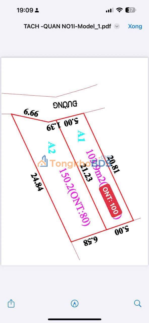 Đất nền Tam Quan, Vĩnh Phúc 104m² - Sổ đỏ thổ cư, gần KCN, giá F0