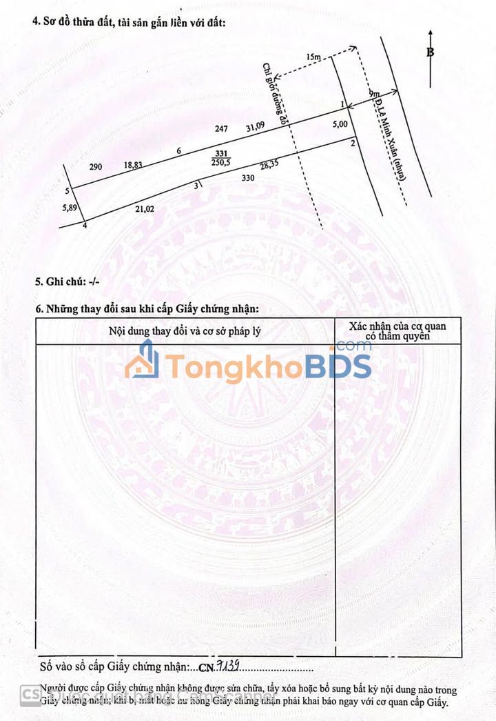 Đất Thổ Cư Mặt Tiền Lê Minh Xuân, Tân An - 250m² Giá 999 Triệu