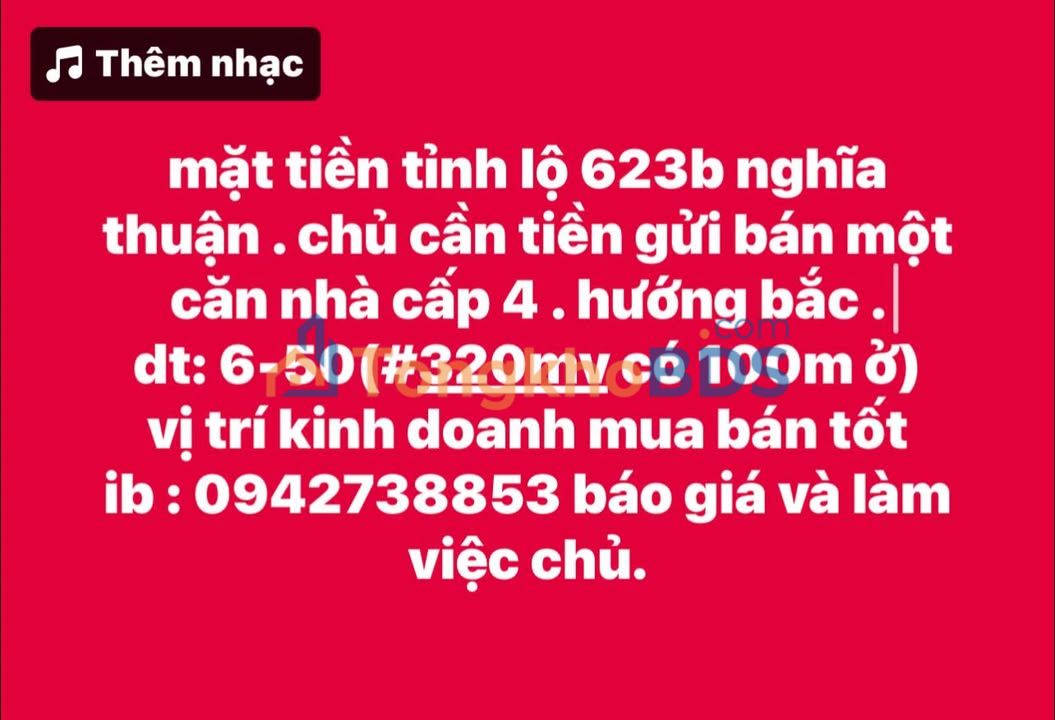 Nhà Mặt Tiền Tỉnh Lộ 623b, Tư Nghĩa, Quảng Ngãi - Kinh Doanh Sầm Uất