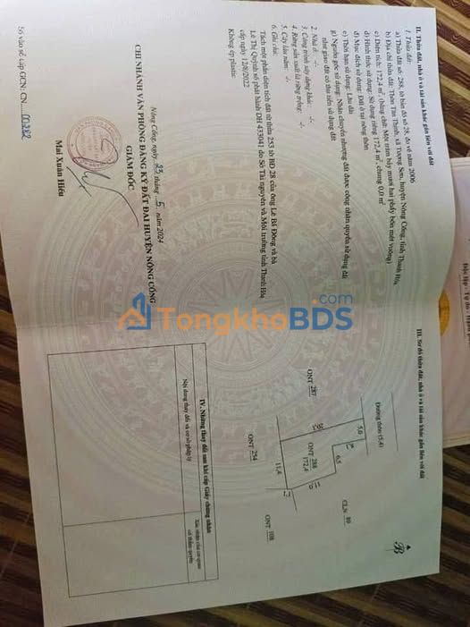 Đất nền Tượng Sơn Thanh Hóa 172m² 200-299 triệu - Sổ đỏ chính chủ