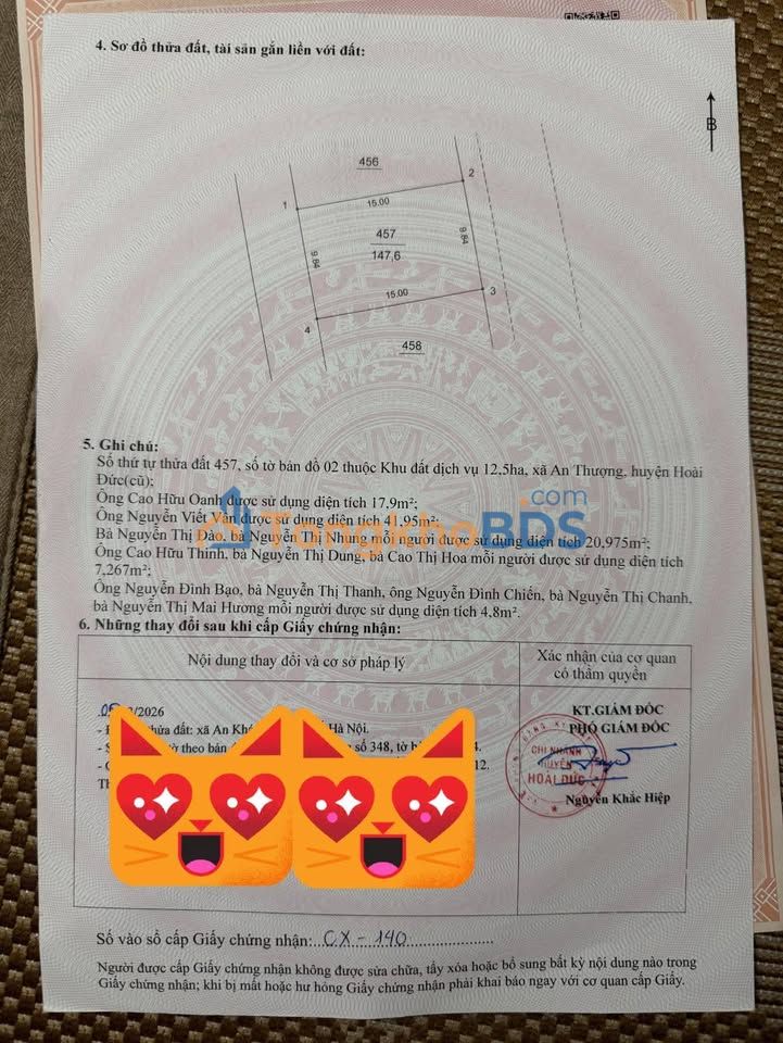 Bán Lô Dịch Vụ An Thượng, Hoài Đức - Sổ Đỏ Sẵn Sàng