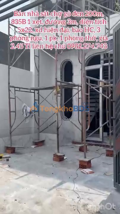 Nhà 3PN Full Nội Thất Sát Chợ Gò Đen, Bến Lức - Giá 2.45 Tỷ TL