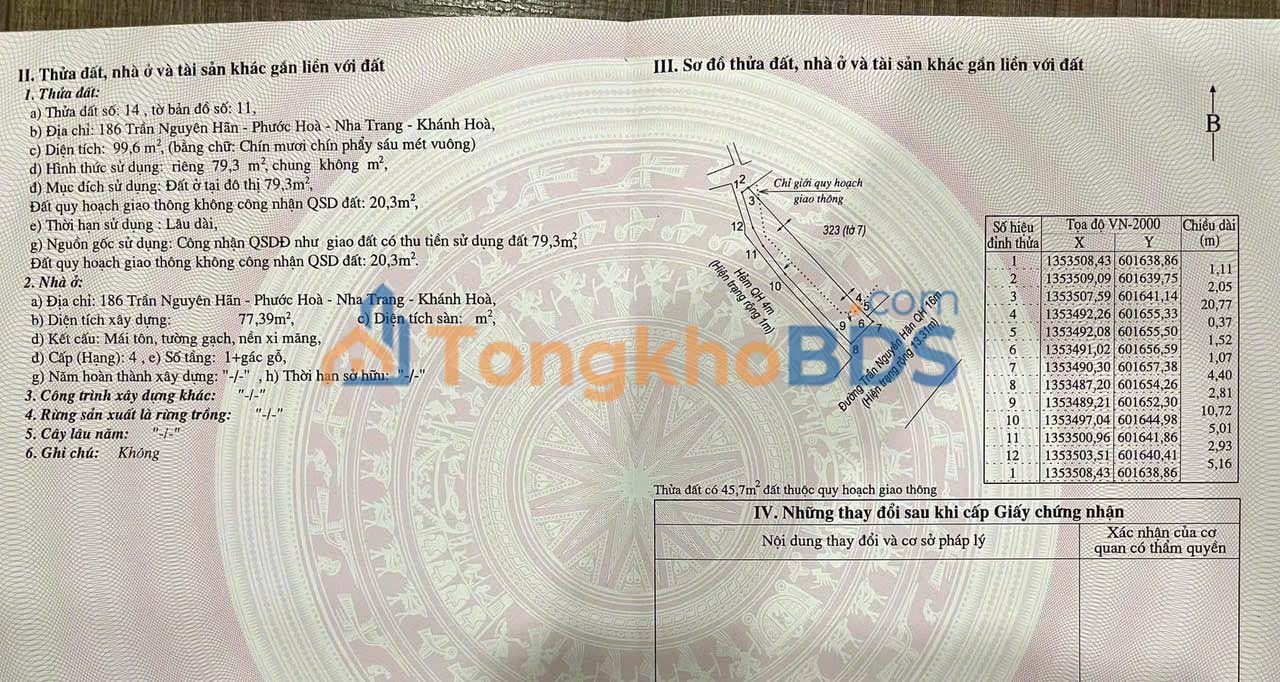 Nhà Mặt Tiền Trần Nguyên Hãn, Nha Trang - Căn Góc 99.6m² - Dòng Tiền 11 Triệu/Tháng