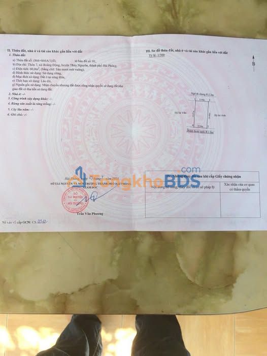 Đất nền Hoàng Động, Thủy Nguyên 60m² - Sổ đỏ sẵn sàng, ô tô gần