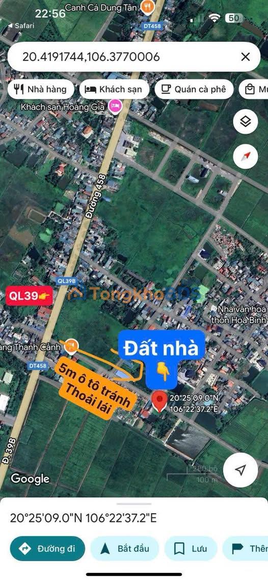 Bán đất Vũ Ninh, Kiến Xương 100m² - Sổ đỏ chính chủ, ô tô vào nhà