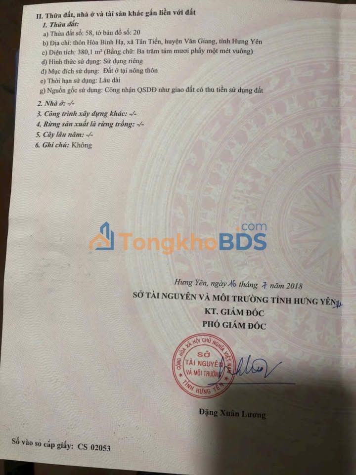 Đất Hòa Bình Hạ Văn Giang 130m² 3,1 tỷ - Sổ đỏ chính chủ