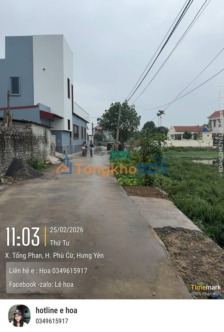 Đất nền Phù Cừ Hưng Yên - 70m² mặt hồ, giá chỉ hơn 600 triệu