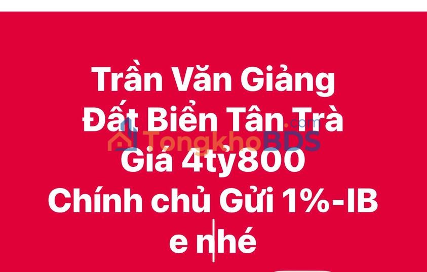 Đất Nền Sát Biển Tân Trà 80m² - Ngũ Hành Sơn, Đà Nẵng - Giá Đầu Tư 4.8 Tỷ