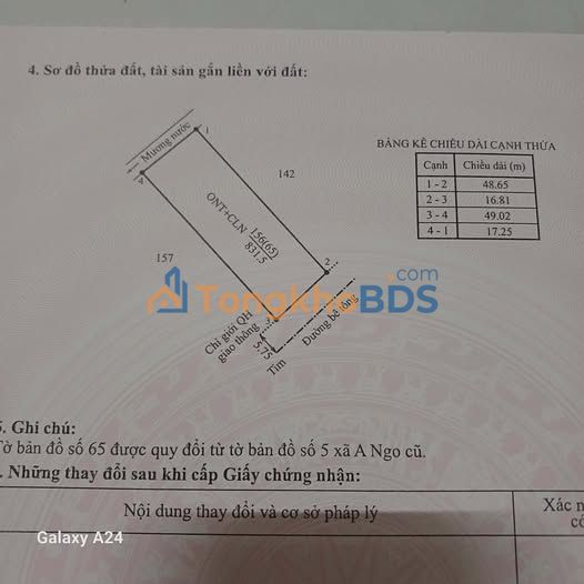 Bán Đất Vườn A Lưới 831.5m² - Sổ Hồng Chính Chủ, Thế Đất Vuông Vắn