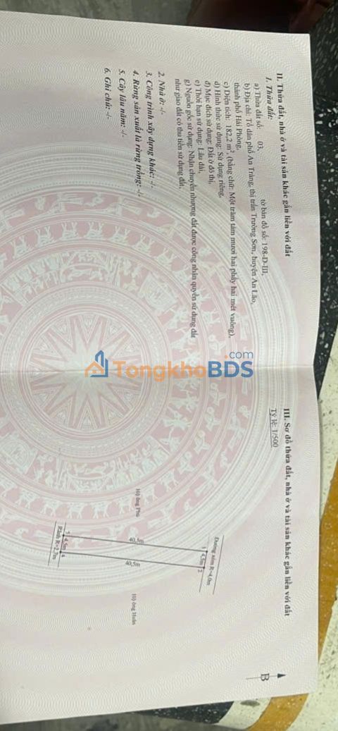 Đất nền Trường Sơn Kiến An 182m² 2.4 tỷ - Sổ đỏ