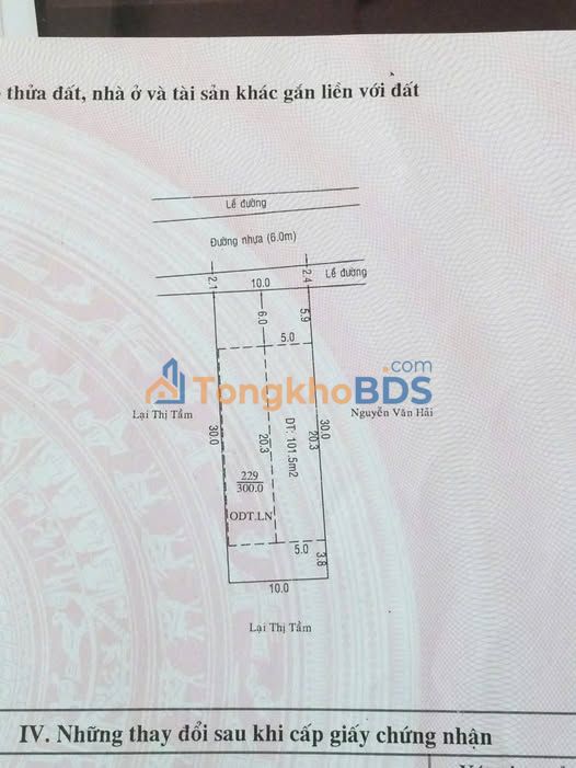 Bán Đất Nền 300m² Bến Cát, Bình Dương - Đường Nhựa 6m, Giá 9 Tỷ