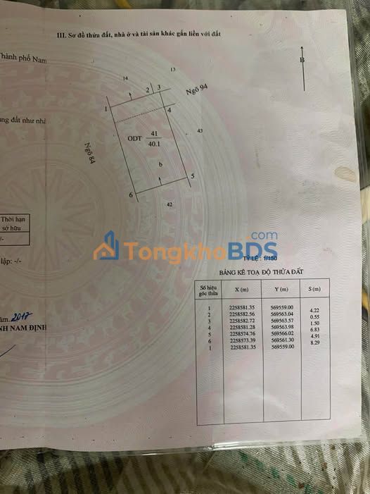 Nhà 41m² Trần Quang Khải, Nam Định - Sau 1 Nhà Mặt Đường, 2 Mặt Ngõ, Giá 1.29 Tỷ