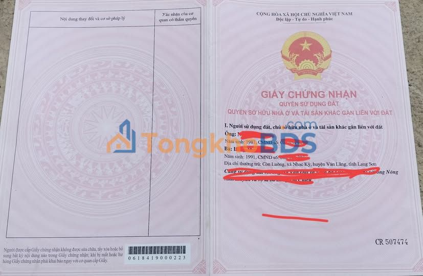 Đất trồng cây lâu năm Đồng Đăng 109m² 500tr - Tiềm năng tăng giá