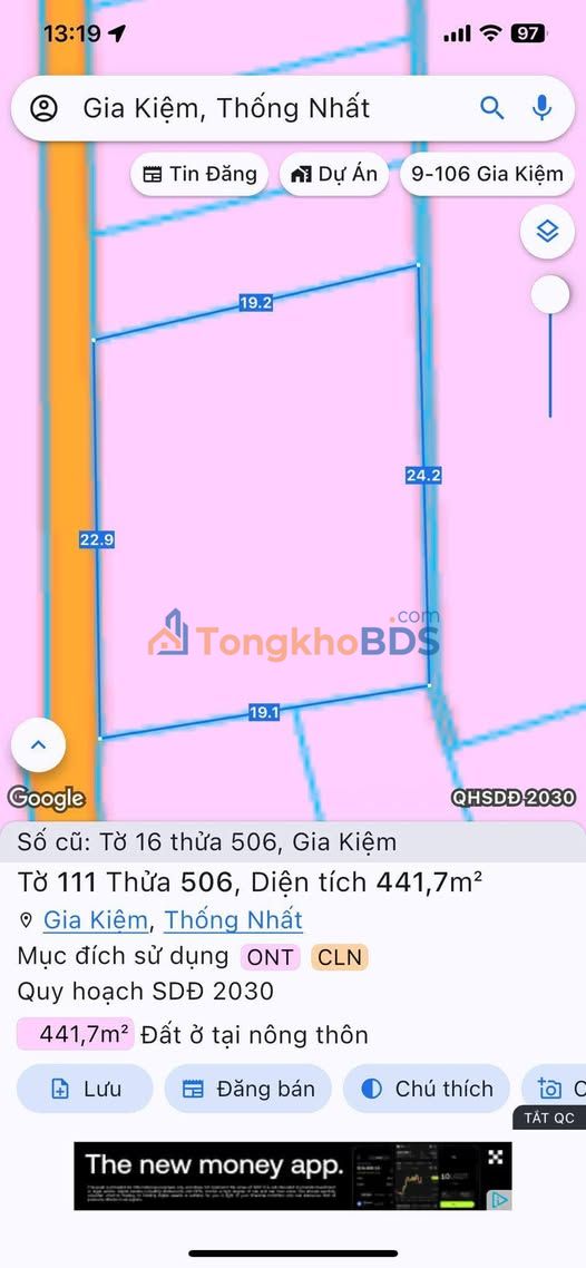 Đất Kim Thượng Gia Kiệm 442m² 4 tỷ - Sổ đỏ chính chủ