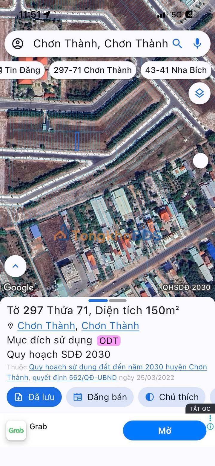 Đất nền Tái định cư Becamex Bình Phước - 150m² Full Thổ Cư - Giá Ngộp 835 Triệu