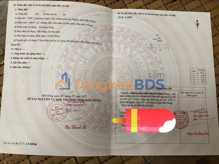 Đất nông nghiệp Gia Nghĩa 620m² 399 triệu - Pháp lý rõ ràng