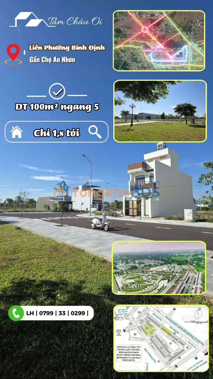 Đất Nền 100m² Mặt Tiền Liên Phường, Tuy Phước - Giá 1.6 Tỷ, Sổ Đỏ Sẵn Sàng