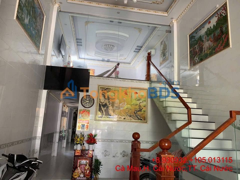 Nhà 1 Trệt 1 Lầu Mặt Tiền QL1A Cái Nước - Kinh Doanh Cafe 300m²