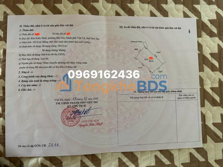 Bán Đất Tặng Nhà Cấp 4 Bến Gót, Việt Trì - 285m² Full Thổ Cư, Ô Tô Tới Cửa