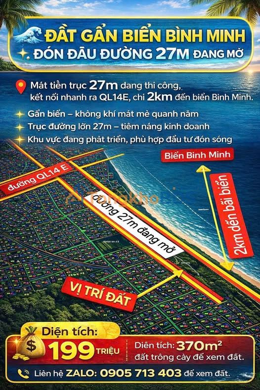 Đất vườn Bình Phục 370m² giá 199 triệu - Giá đầu tư tốt