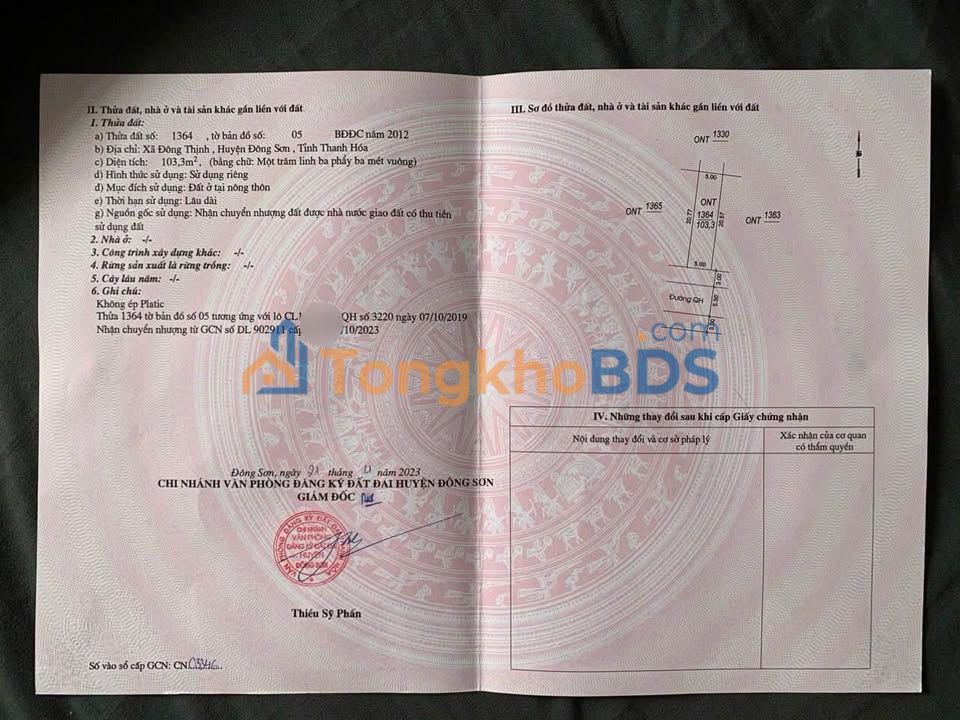 Đất nền 103m² Đông Ninh, Thanh Hóa - Sổ đỏ sẵn, giá 1.2 tỷ