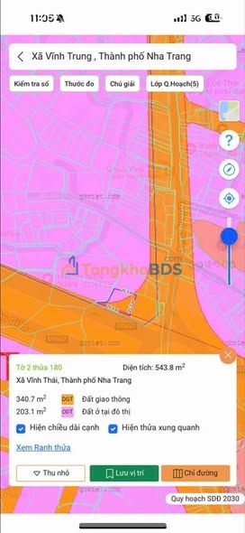 Nhà phố Vĩnh Thái Nha Trang 543m² 6.7 tỷ - Mặt tiền kinh doanh