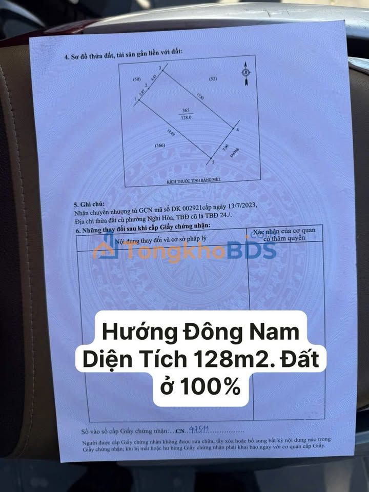 Đất Nền Nghi Hòa, Vinh 128m² - Sổ Đỏ Sẵn Sàng, Giá 2.45 Tỷ