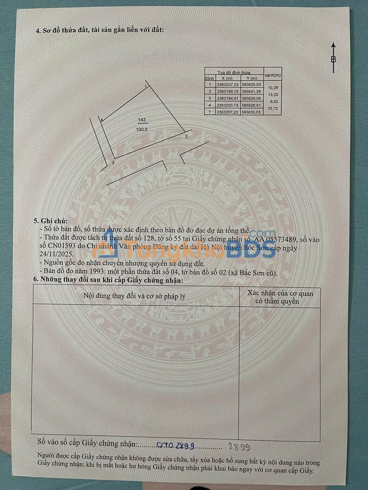 Bán đất Sóc Sơn 100m² full thổ cư - Vị trí kinh doanh đắc địa