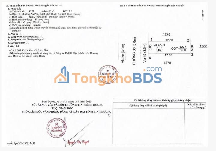 Bán Đất KDC An Phú - The Sun City 85m², Sổ Hồng Thổ Cư
