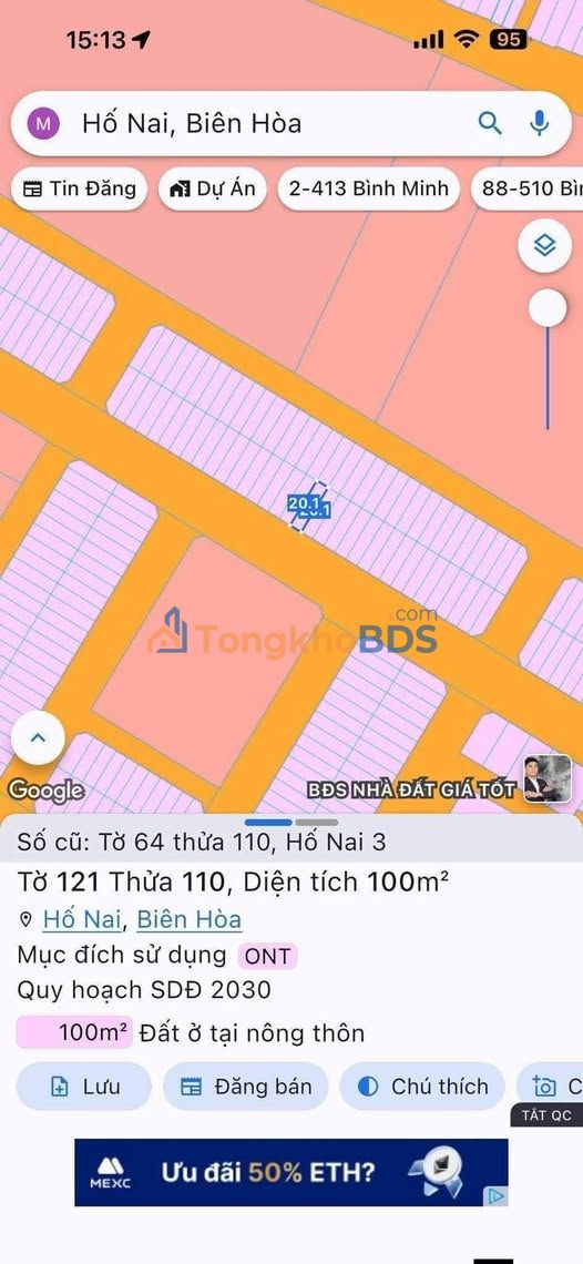 Đất Mặt Tiền Chợ Mới Hố Nai 3, Biên Hòa - 100m² Kinh Doanh Sầm Uất, Sổ Hồng Riêng