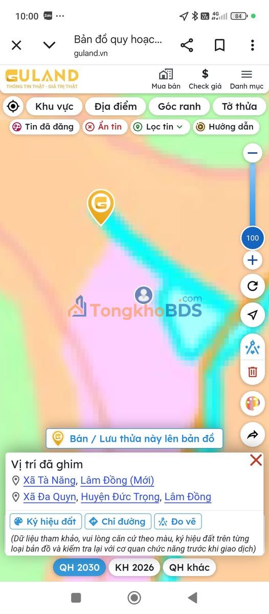 Bán Đất Nền 4ha Xã Tà Năng, Đức Trọng - Giá 3.65 Tỷ, Sổ Thổ Cư