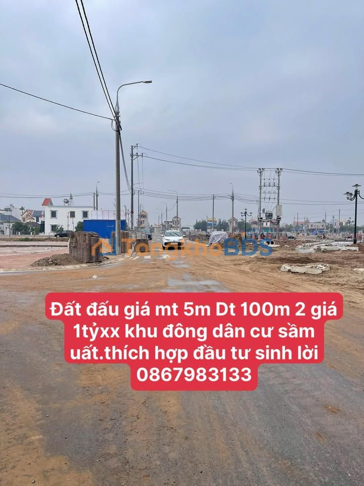 Bán Đất Đấu Giá TP Bắc Ninh 100m² - Sổ Đỏ Rõ Ràng, Kinh Doanh Sầm Uất