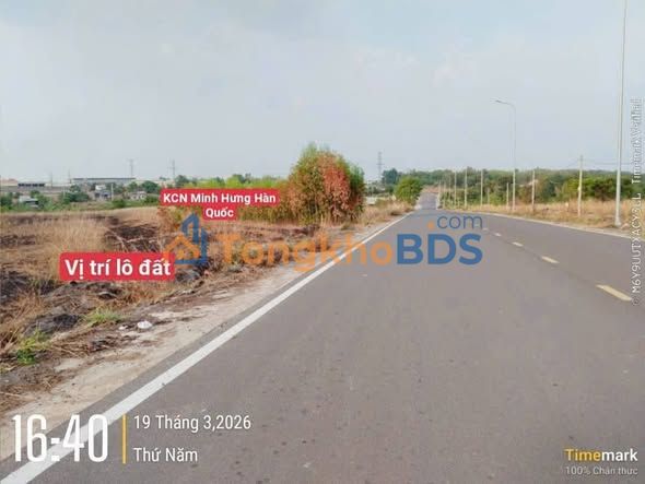 Bán Gấp Đất 988m² Mặt Tiền Đường Nhựa 45, Minh Hưng, Bình Phước - Giá 7xx Triệu