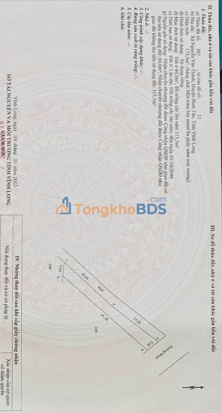 Bán Đất Nền 205m² Mặt Tiền Lộ Nhựa Xã Mỹ Thuận, Vĩnh Long - Giá Tốt