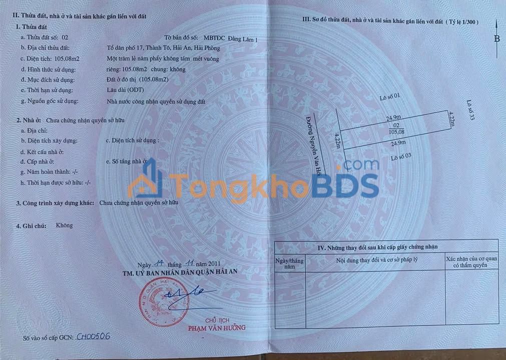 Đất Mặt Tiền Nguyễn Văn Hới, Hải An - 211m² Kinh Doanh Đa Ngành